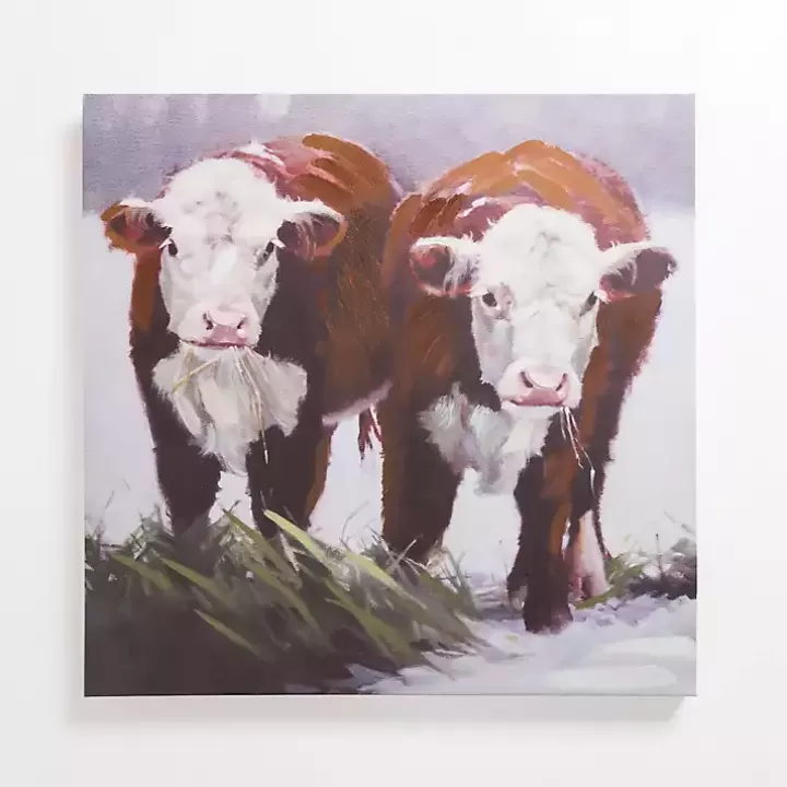 Sale Winter Cows Canvas Art Print Canvas Art