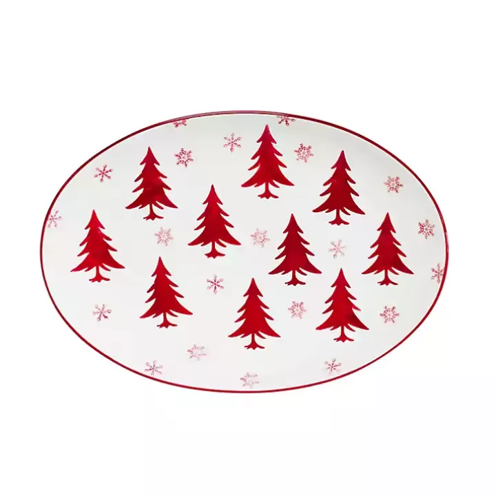 Cheap Winterfest Oval Serving Platter Serving & Entertaining