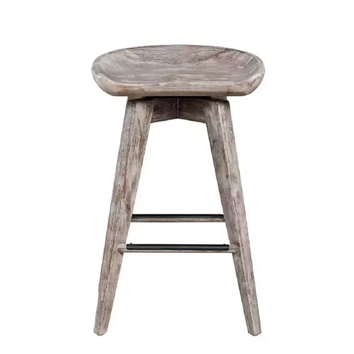 Cheap Wirebrushed Barnwood Swivel Counter Stool Bar Stools & Counter Height Stools