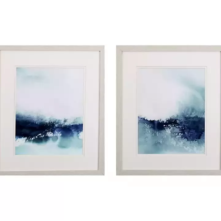 Outlet Wispy Waves Framed Art Prints, Set of 2 Framed Art