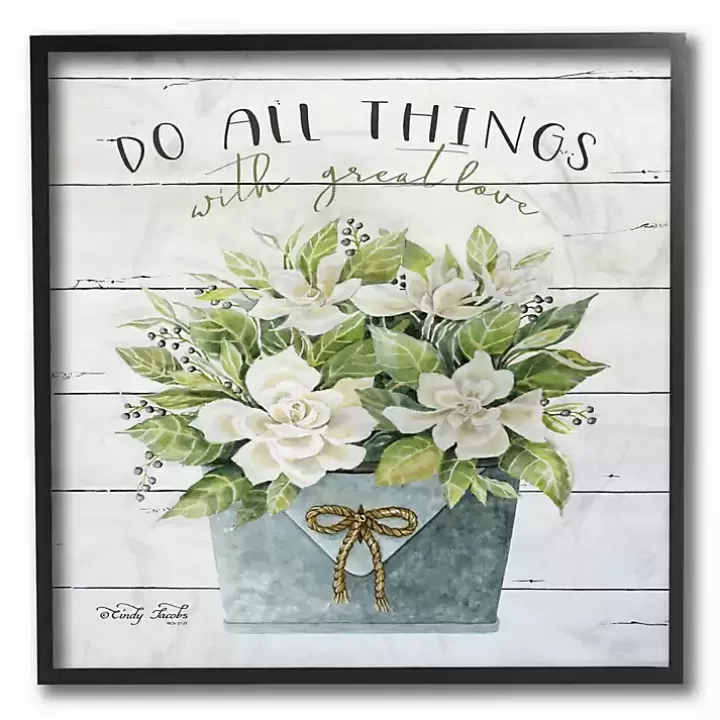 Best With Great Love Framed Art Print Wall Quotes & Signs