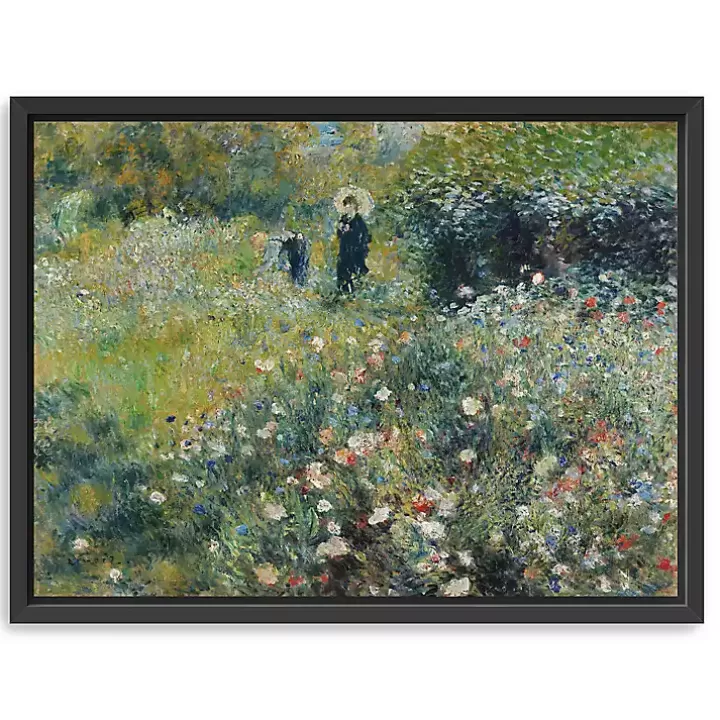 New Woman with Parasol Garden Canvas Print, 42x32 in. Canvas Art