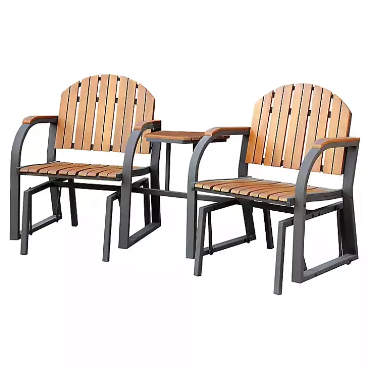 Cheap Wood Slat Attached Frame 3-pc. Outdoor Chair Set Outdoor Sets