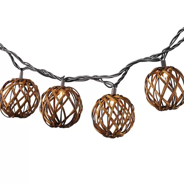 Hot Woven Rattan Bulb Outdoor String Lights Outdoor Lighting