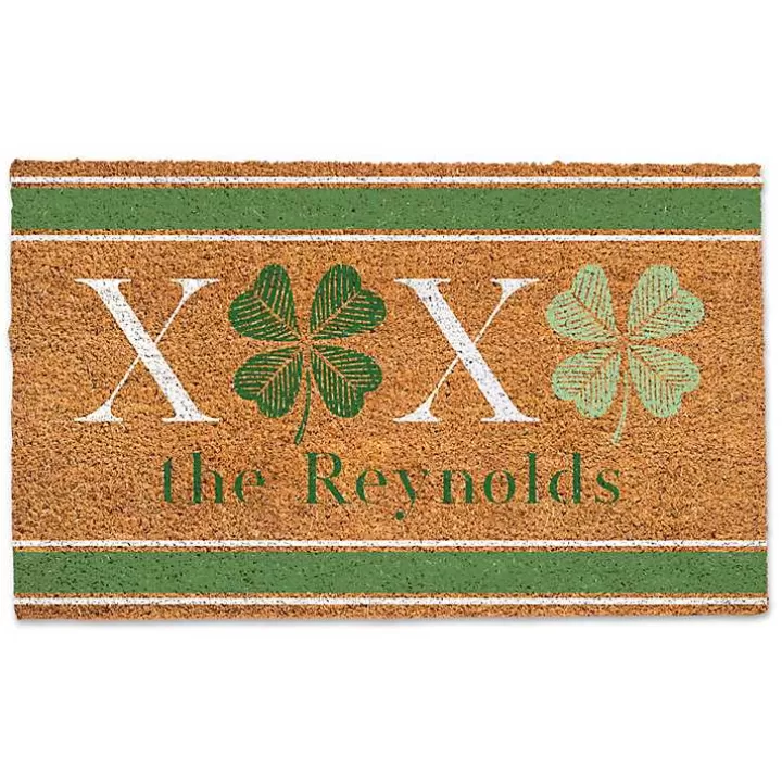 Best Sale XOXO Clover Personalized Coir Doomat Doormats