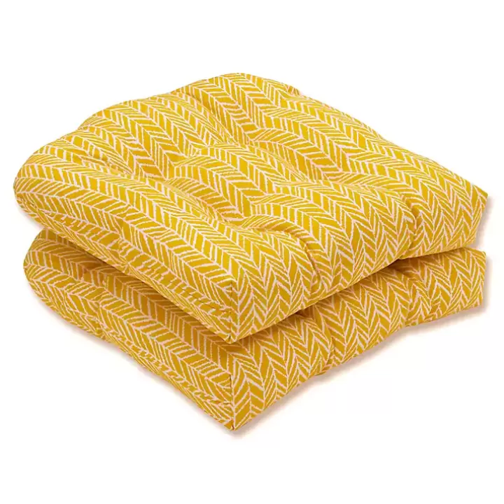 Shop Herringbone Outdoor Seat Cushions, Set of 2 Outdoor Cushions & Pillows