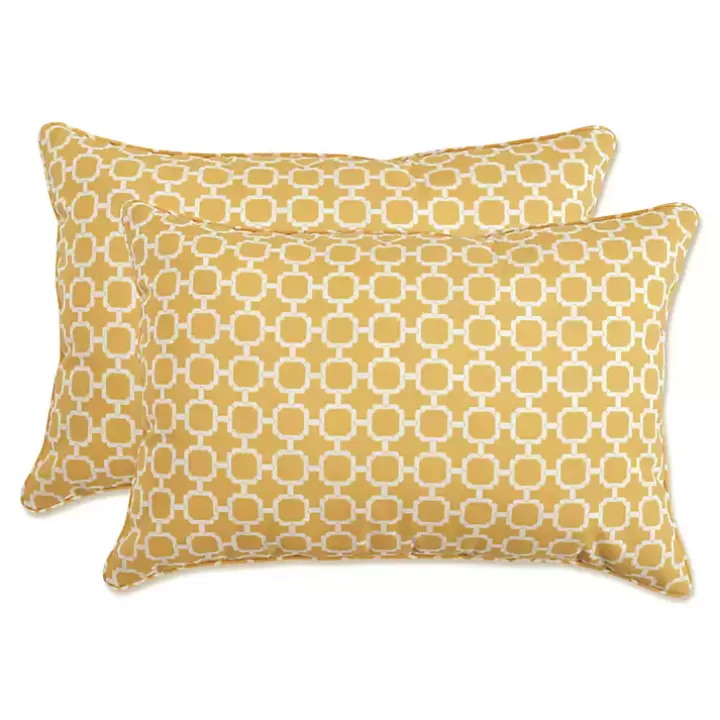 Fashion Pattern XL Outdoor Lumbar Pillows, Set of 2 Outdoor Cushions & Pillows