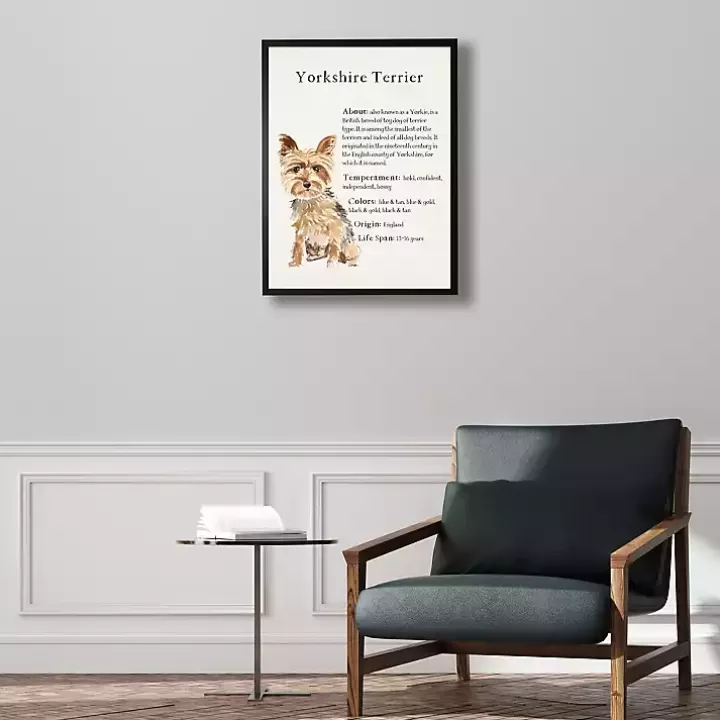 Fashion Yorkshire Terrier Facts Framed Wall Plaque Wall Quotes & Signs